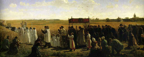 The Blessing Of The Wheat In The Artois By Jules Adolphe Breton