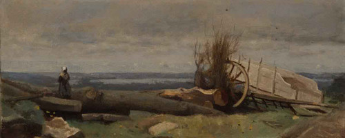 The Plain Of La Beauce By Jean Baptiste Camille Corot