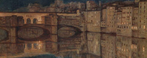 The Ponte Vecchio, Florence By William Holman Hunt