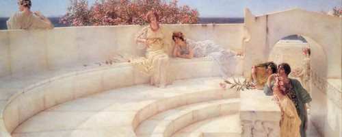 Under The Roof Of Blue Ionian Weather By Sir Lawrence Alma Tadema