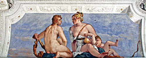 Villa Barbaro Venus And Apollo With Cupid By Paolo Veronese
