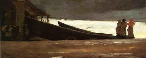 Watching A Storm On The English Coast By Winslow Homer