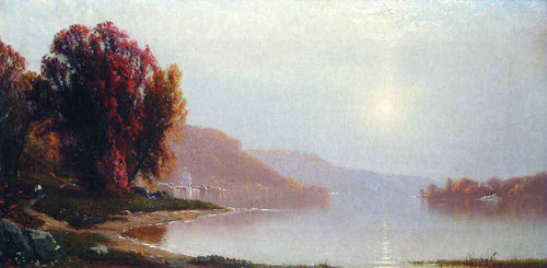 A Walk By The Lake By Alfred Thompson Bricher