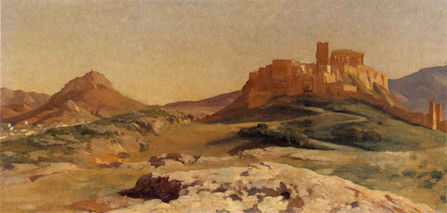 Athens With The Genoese Tower Pnyx In The Foreground By Sir Frederic Lord Leighton