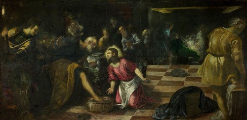 Christ Washing The Feet Of The Disciples By Jacopo Tintoretto