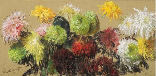 Chrysanthemums 1 By Leon Jan Wyczolkowski