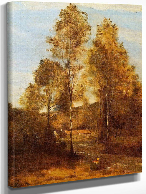 Clearing In The Bois Pierre, Near At Eveaux Near Chateau Thiery By Jean Baptiste Camille Corot