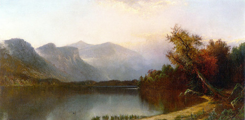 Echo Lake And Mount Lafayette By Alfred Thompson Bricher