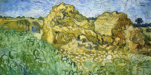 Field With Stacks Of Wheat By Vincent Van Gogh