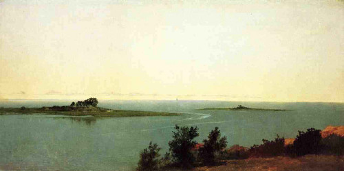 Fish Island From Kensetts Studio On Contentment Island By John Frederick Kensett By John Frederick Kensett