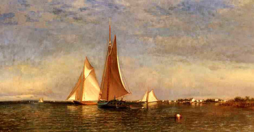 Fishing Boats On Jamaica Bay By Francis A. Silva