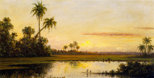 Florida River Scene By Martin Johnson Heade