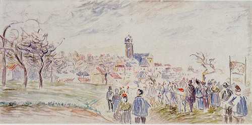 La Saint  Martin A Pontoise By Camille Pissarro