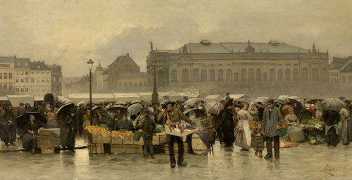 Market In Antwerp By Emil Claus