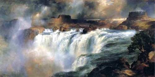 Shoshone Falls On The Snake River By Thomas Moran