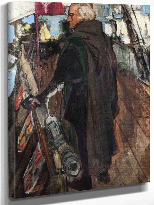 Columbus Leaving Palos (From Behind, With Falconet) (Sketch) By Joaquin Sorolla Y Bastida(Spanish, 1863 1923)