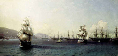 The Black Sea Fleet In Feodosiya By Ivan Constantinovich Aivazovsky By Ivan Constantinovich Aivazovsky