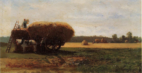 The Harvest By Camille Pissarro