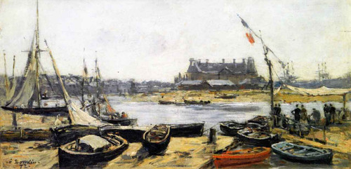 Trouvilleview Of The Port From The Pier By Eugene Louis Boudin