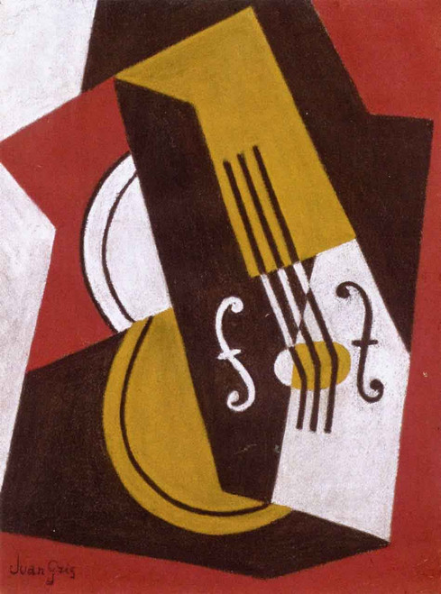 Composition With Guitar By Juan Gris