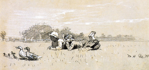 Two Boys In A Meadow By Winslow Homer
