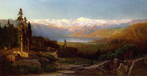 View In The Sierra Nevadas By Thomas Hill  By Thomas Hill