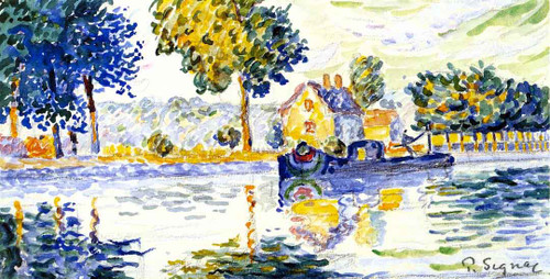 View Of Siene, Samois By Paul Signac