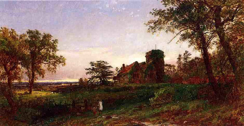 View Of Stoke Poges By Jasper Francis Cropsey By Jasper Francis Cropsey