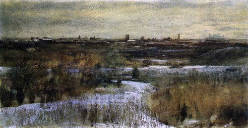 Winter Central Park By Dwight W. Tryon