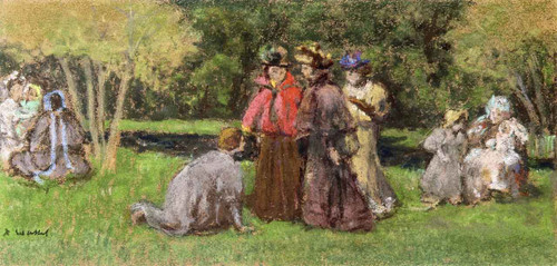 Women And Children In A Park By Ker Xavier Roussel
