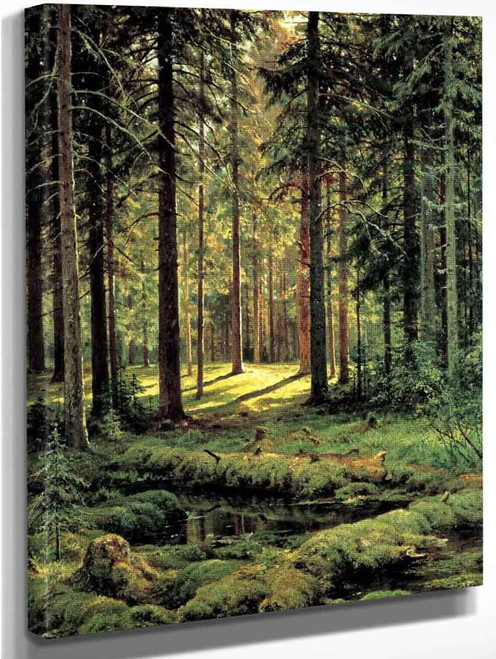 Coniferous Forest, Sunny Day By Ivan Ivanovich Shishkin