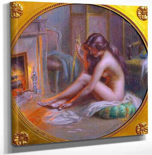 At The Fireplace I Delphin Enjolras