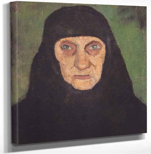 Head Of An Old Woman With Black Scarf Paula Modersohn Becker