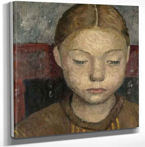 Head Of Girl Sitting In A Chair Paula Modersohn Becker