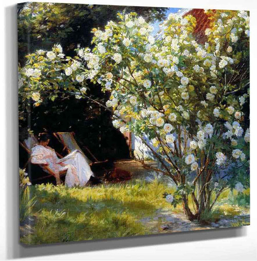 Marie In The Garden (Also Known As The Roses) Peder Severin Kroyer