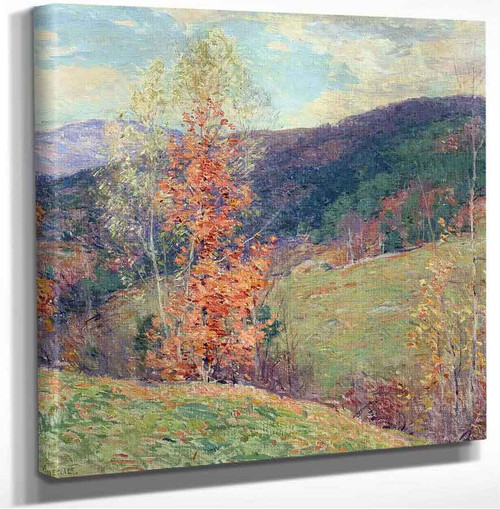 October Afternoon Vermont Willard Leroy Metcalf