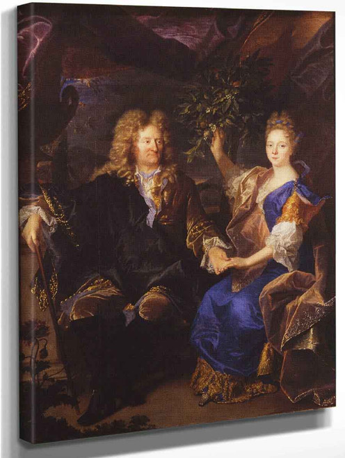 Count Jan Andrzej Morsztyn And His Daughter By Hyacinthe Rigaud