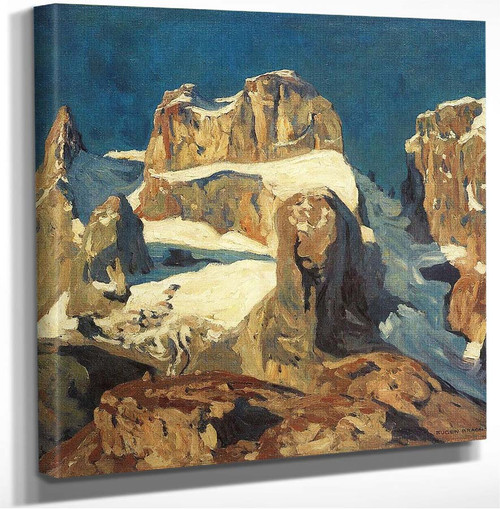 The Three Towers In Grauertal (Die Drei Türme Im Grauertal) Eugen Felix Prosper Bracht