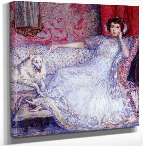 The Woman In White (Also Known As Portrait Of Madame Helene Keller) Theo Van Rysselberghe