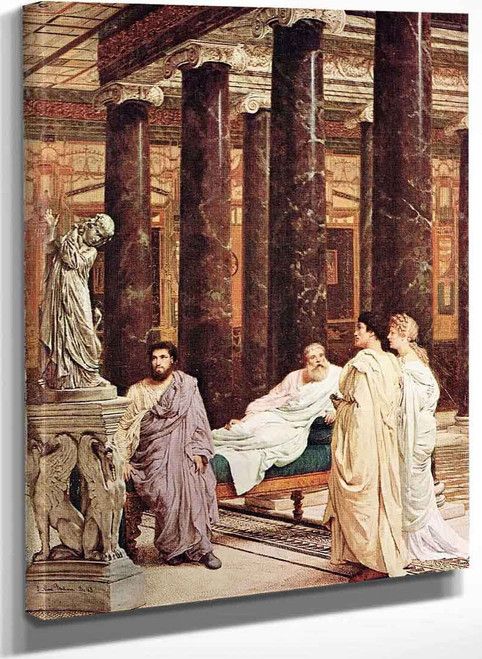 A Roman Art Lover (Silver Statue) (Also Known As A Lover Of Art) By Sir Lawrence Alma Tadema