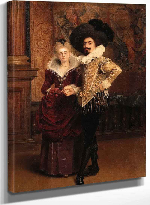 An Elegant Couple By Gustave Jean Jacquet