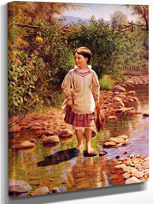 Crossing The Brook 1 By John George Brown