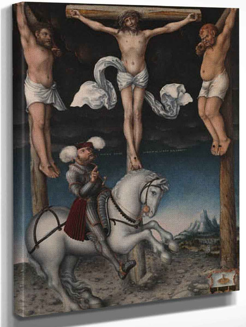 Crucifixion With The Converted Centurion By Lucas Cranach The Elder By Lucas Cranach The Elder