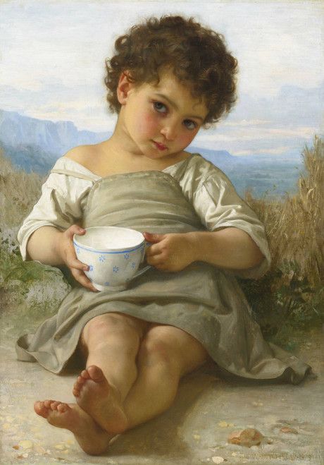 Cup Of Milk By William Bouguereau