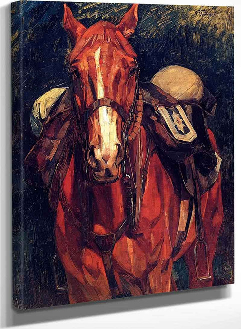 Currassiers Horse From The Front By Wilhelm Trubner