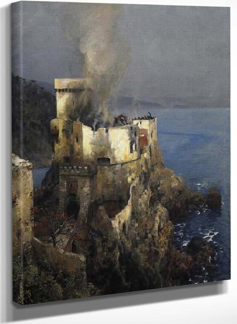 Finale On The Italian Riviera (Finale An Der Italienischen Riviera) By Eugen Felix Prosper Bracht