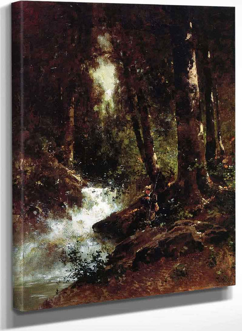 Fishing A California Stream By Thomas Hill