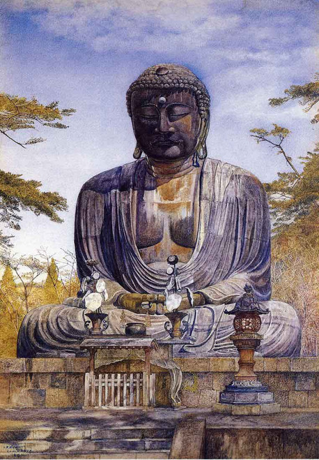 Daibutsu At Kamakura, Japan By Henry Roderick Newman