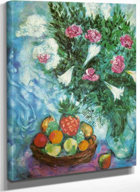 Fruit And Flowers By Marc Chagall