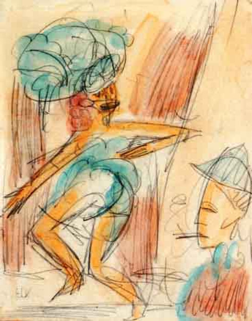 Dancer And Audience By Ernst Ludwig Kirchner By Ernst Ludwig Kirchner